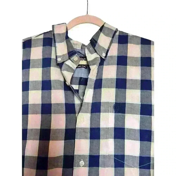 Chaps Sz 2XL Easy Care Plaid Button Down Shirt Casual Office‎ Preppy - Picture 9 of 12